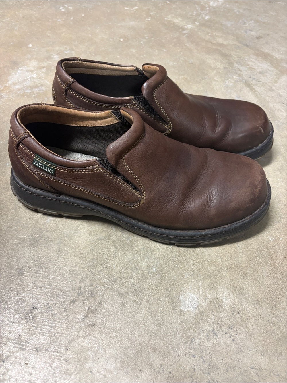 Eastland Brown Leather Slip-On Loafers